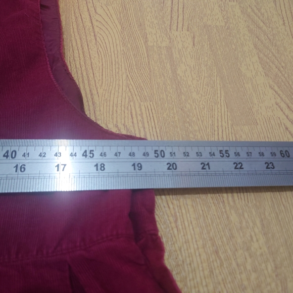 Vintage Baxter Wells Women's V-Neck Dress Button Side Summer Cocktail Red UK 12 - Picture 12 of 12